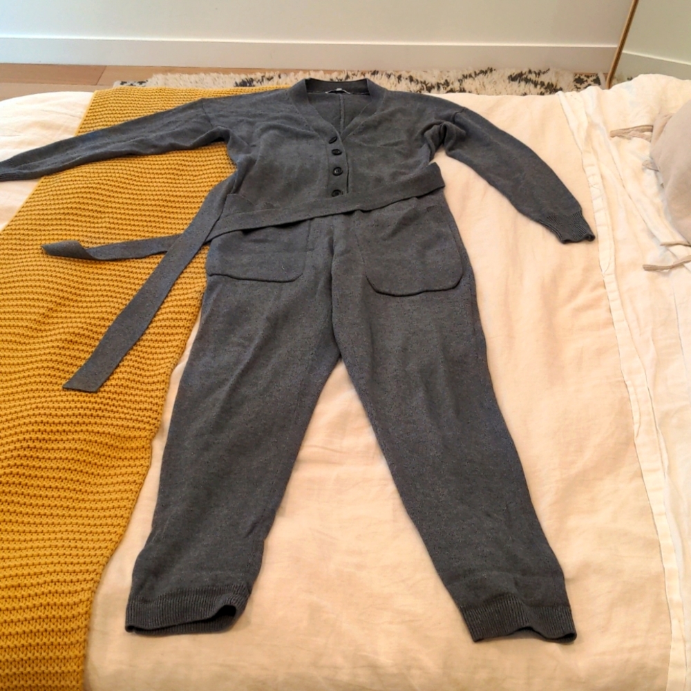 Alex Mill Sweater Jumpsuit XS Heather Grey